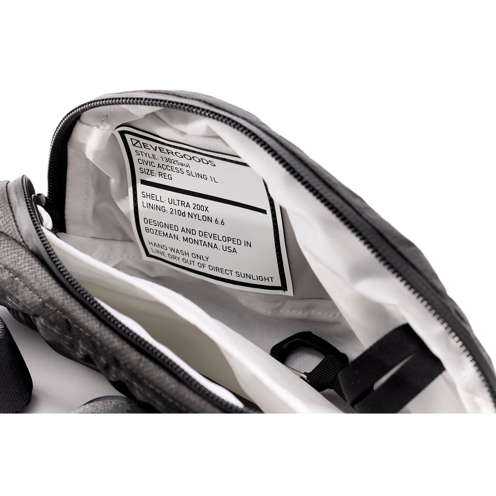 [当日出荷可] EVERGOODS CAS1 - Civic Access Sling 1L ULTRA Black/White [エバーグッズ]