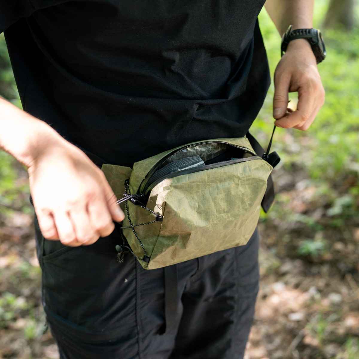 [最短当日出荷] FAIRWEATHER hip pack dcf hybrid/olive [フェアウェザー]
