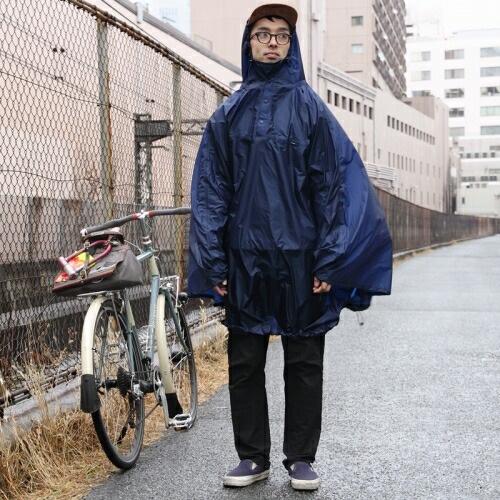 [当日出荷可] FAIRWEATHER Packable Rain Poncho Navy [フェアウェザー]