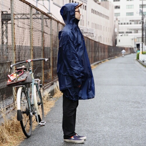 [当日出荷可] FAIRWEATHER Packable Rain Poncho Navy [フェアウェザー]