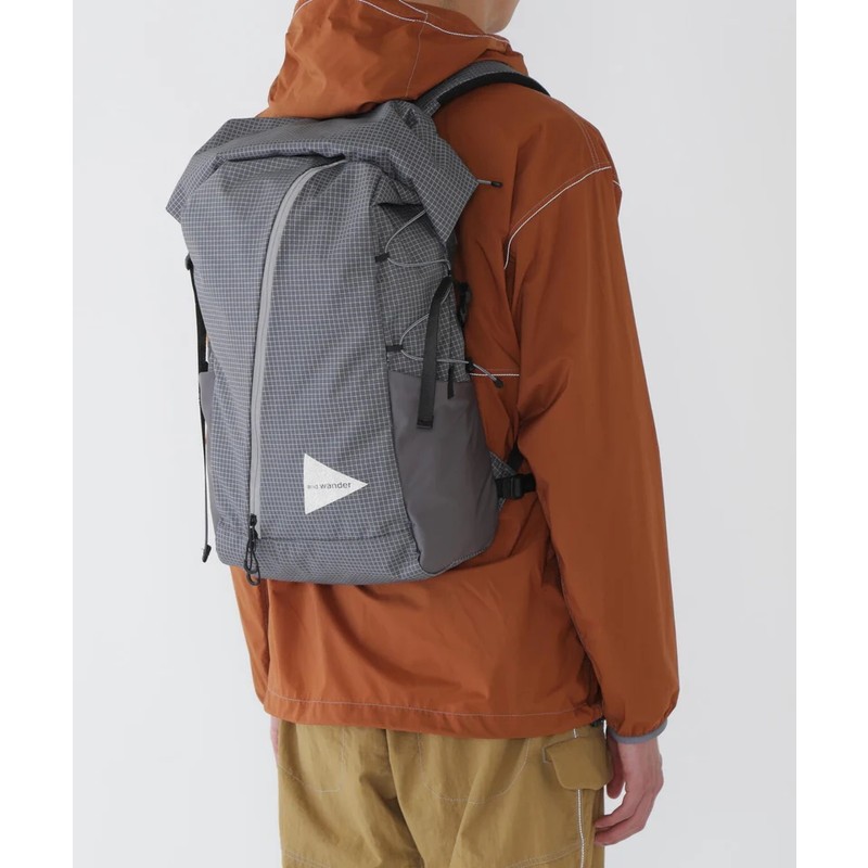 [当日出荷可] and wander ocean rip 25L backpack gray [アンドワンダー]