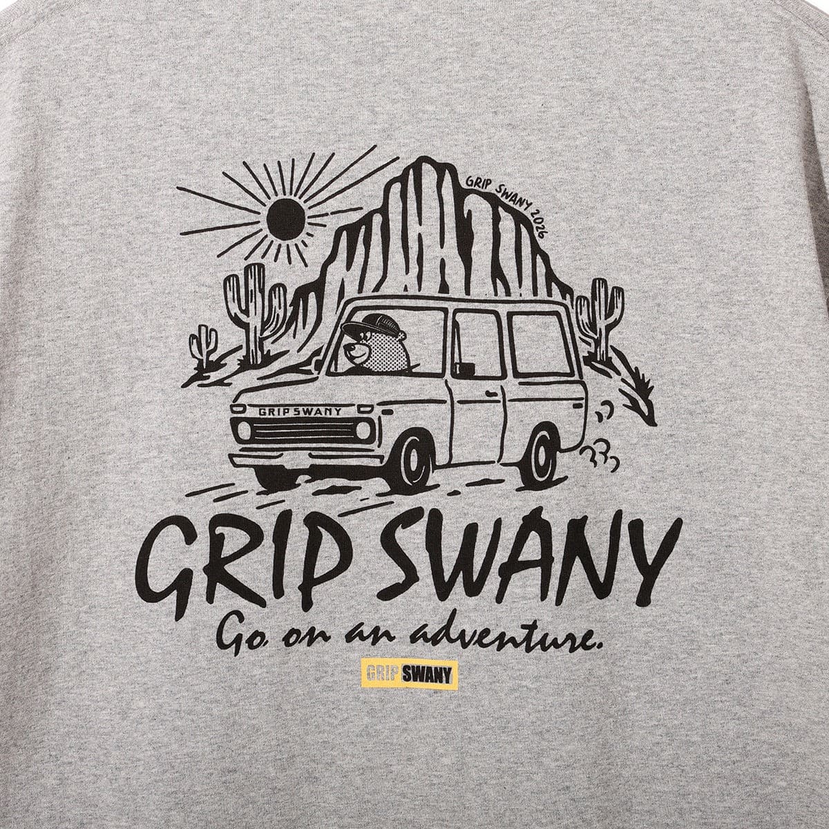 Grip Swany GSMCT-121 TRAVERING BEAR TEE HEATHER GRAY [グリップスワニー]
