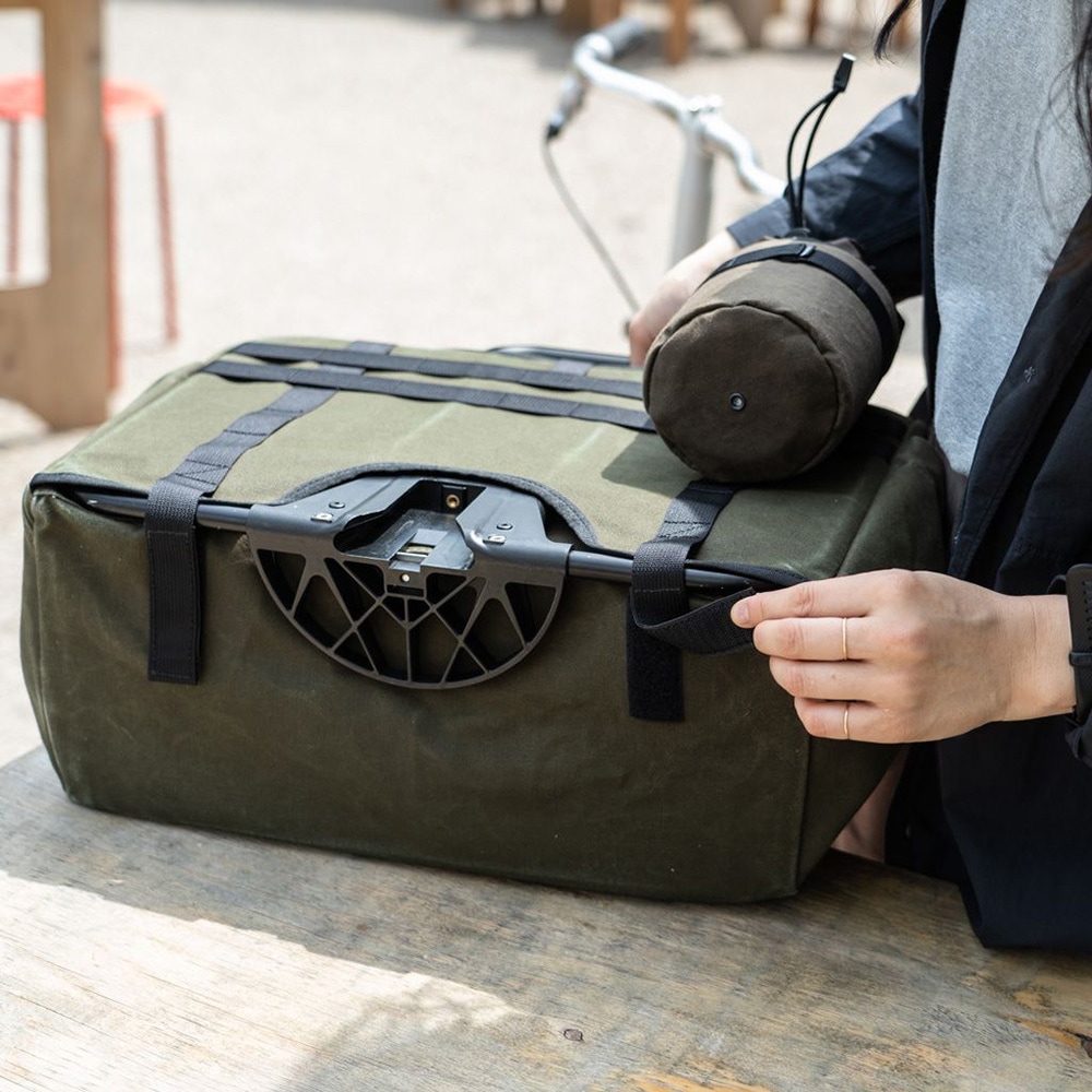 FAIRWEATHER front bag for brompton フレームあり wax dark