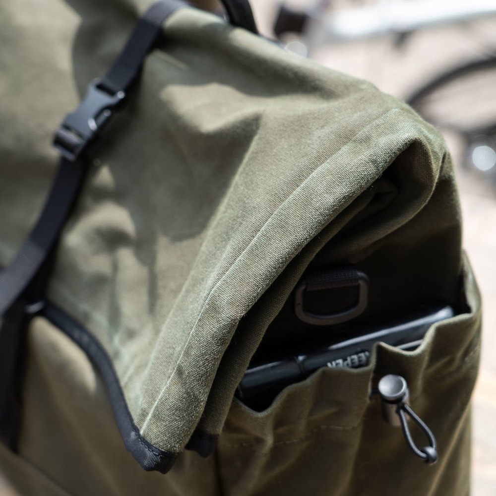 FAIRWEATHER front bag for brompton フレームあり wax dark olive [フェアウェザー]