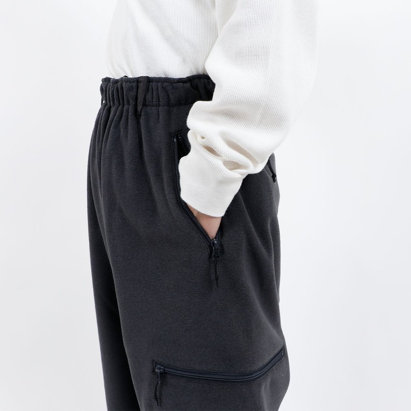 AXESQUIN.MODIFIED Retro Fleece Wide Pants 2.0 Black [アクシーズクイン モディファイド]