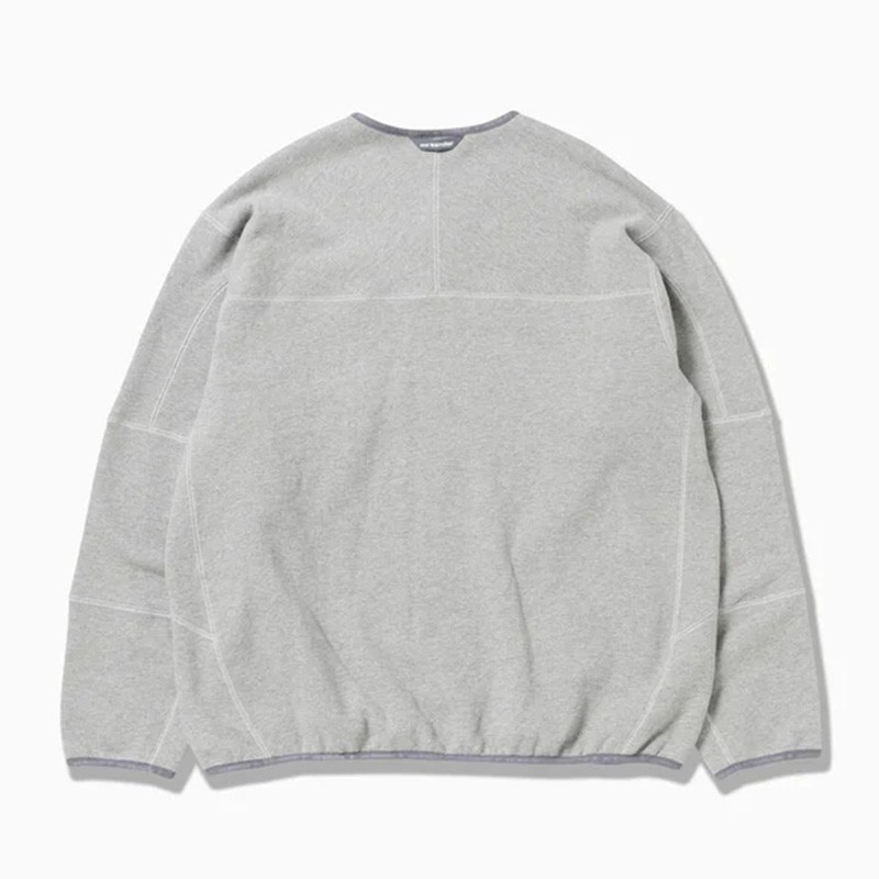 [当日出荷可][10%OFF] and wander sweat cardigan gray [アンドワンダー]