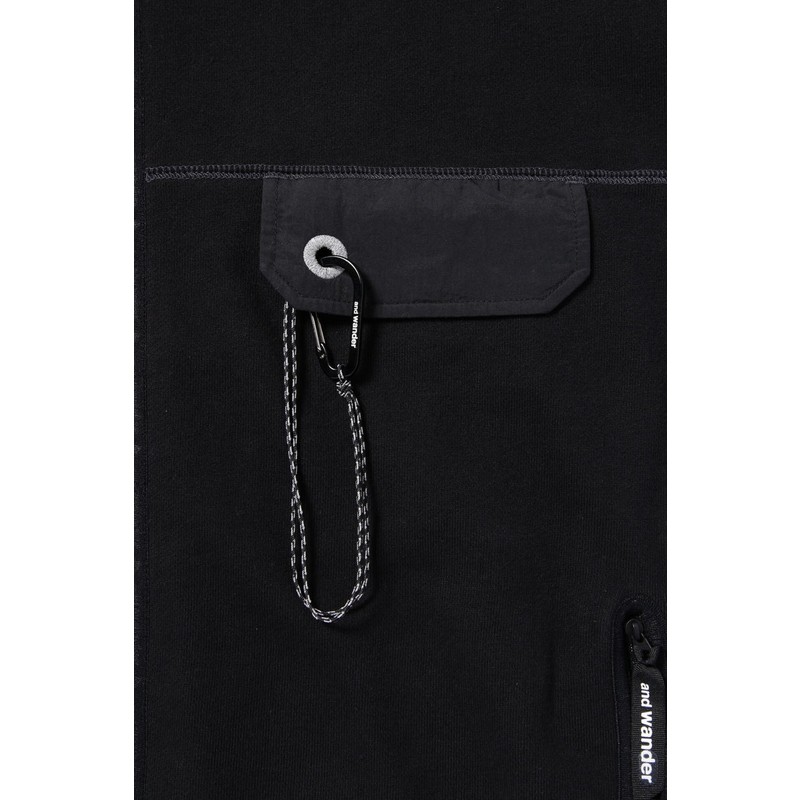 [当日出荷可][10%OFF] and wander sweat cardigan gray [アンドワンダー]