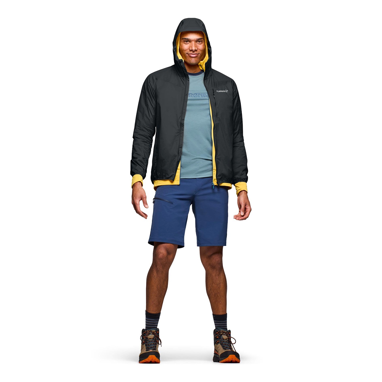 NORRONA falketind aero60 Zip Hood M's Caviar [ノローナ]