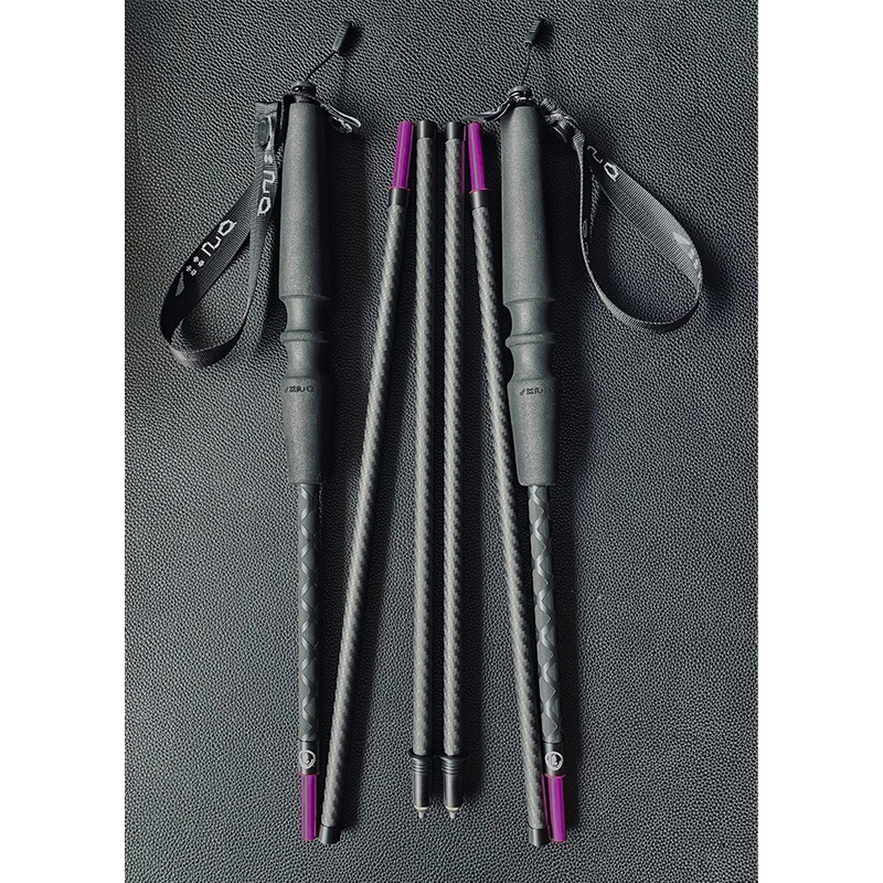 【予約商品 2月下旬頃入荷予定】 Outdoor Yogui Carbon Trekking Poles Black/Purple Joint [アウトドアヨギー]