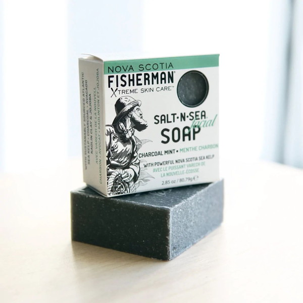 Nova Scotia Fisherman SALT-N-SEA Facial Soap Charcoal Mint 80g [ノバスコシアフィッシャーマン]
