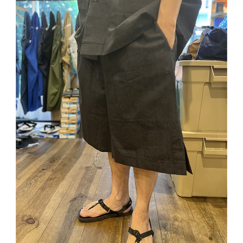 voiry D.P SHORTS SS BANDANA JACQUARD VINTAGE BLACK [ヴォイリー]