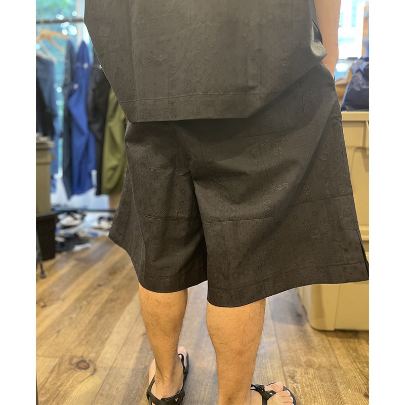 voiry D.P SHORTS SS BANDANA JACQUARD VINTAGE BLACK [ヴォイリー]