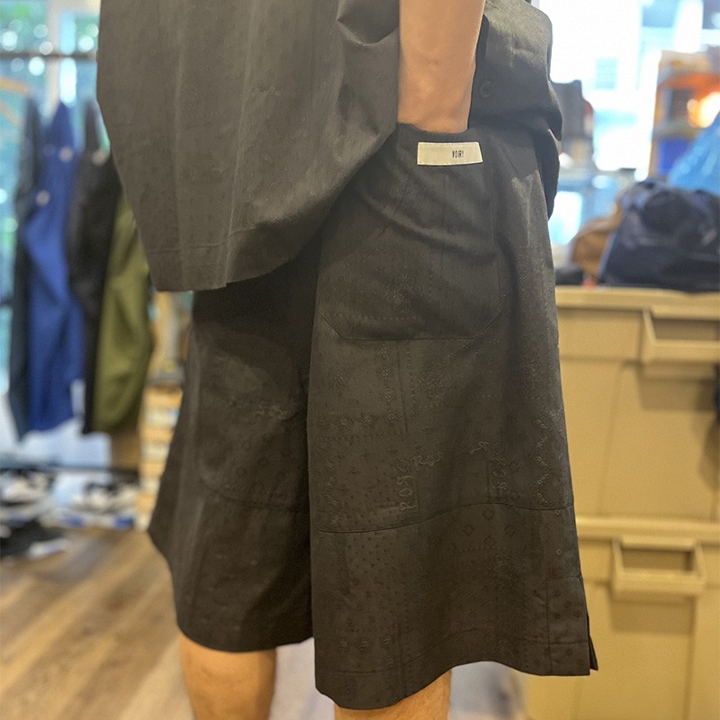 voiry D.P SHORTS SS BANDANA JACQUARD VINTAGE BLACK [ヴォイリー]