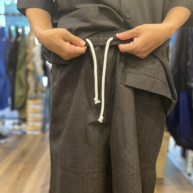 voiry D.P SHORTS SS BANDANA JACQUARD VINTAGE BLACK [ヴォイリー]