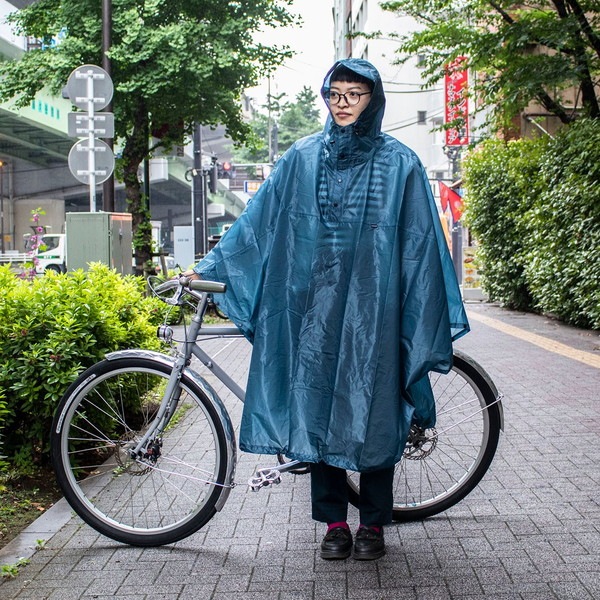 [最短当日出荷] FAIRWEATHER Packable Rain Poncho Slate Blue [フェアウェザー]