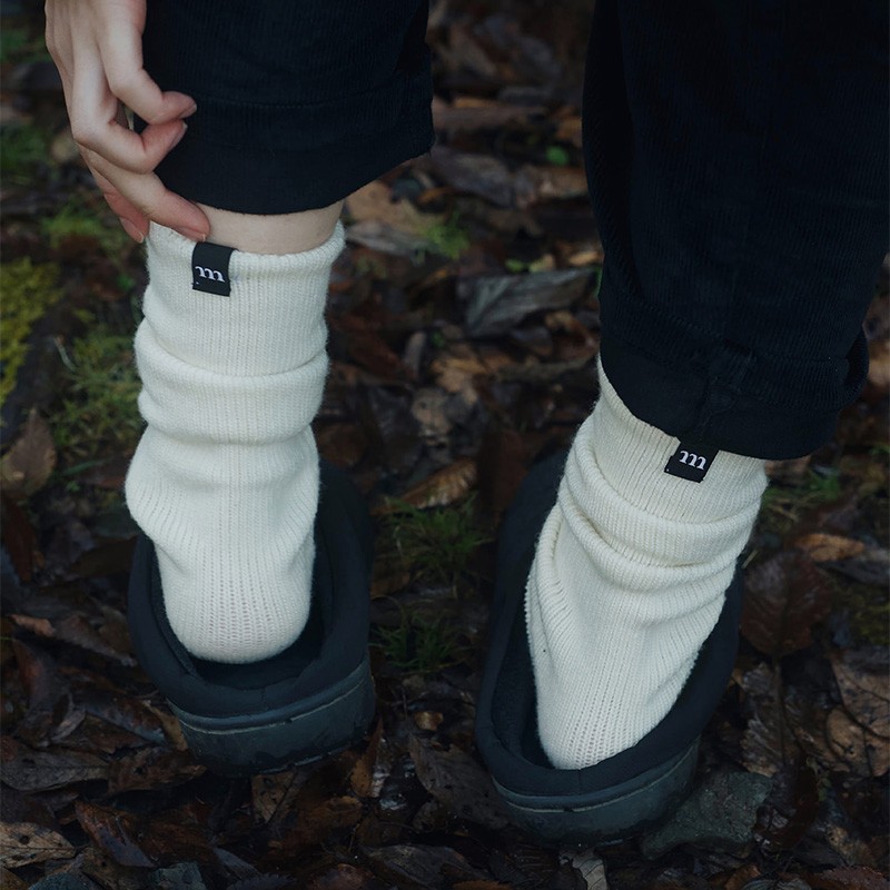 MURACO muraco × MARCOMONDE WOOL SLEEP SOCKS DARK GREY [ムラコ]