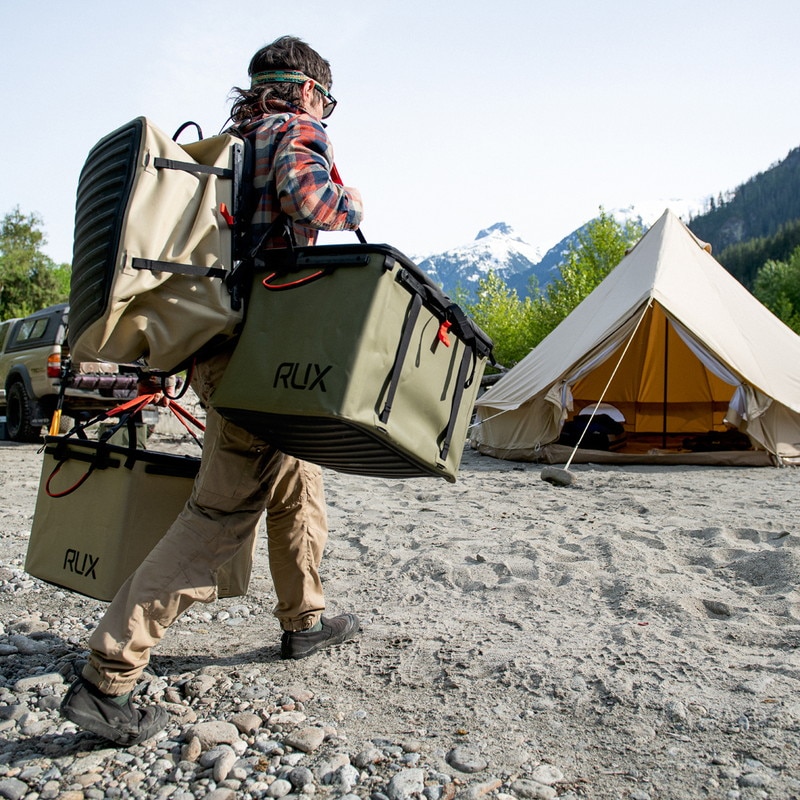 〇〇RUX ラックス RUX ボックス 70L Tan 未開封品 ラックス-RUX ボックス70Lならアシーズブリッジが取り扱い