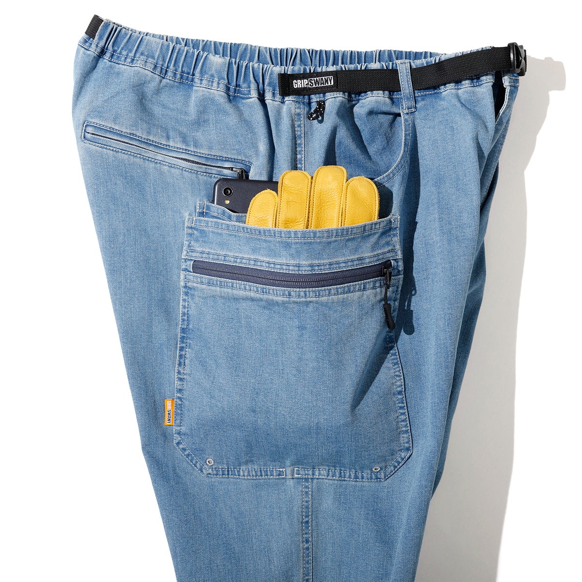 [当日出荷可][20%OFF] Grip Swany GSMP-152 COOLMAX DENIM GEAR PANTS LIGHT INDIGO [グリップスワニー]