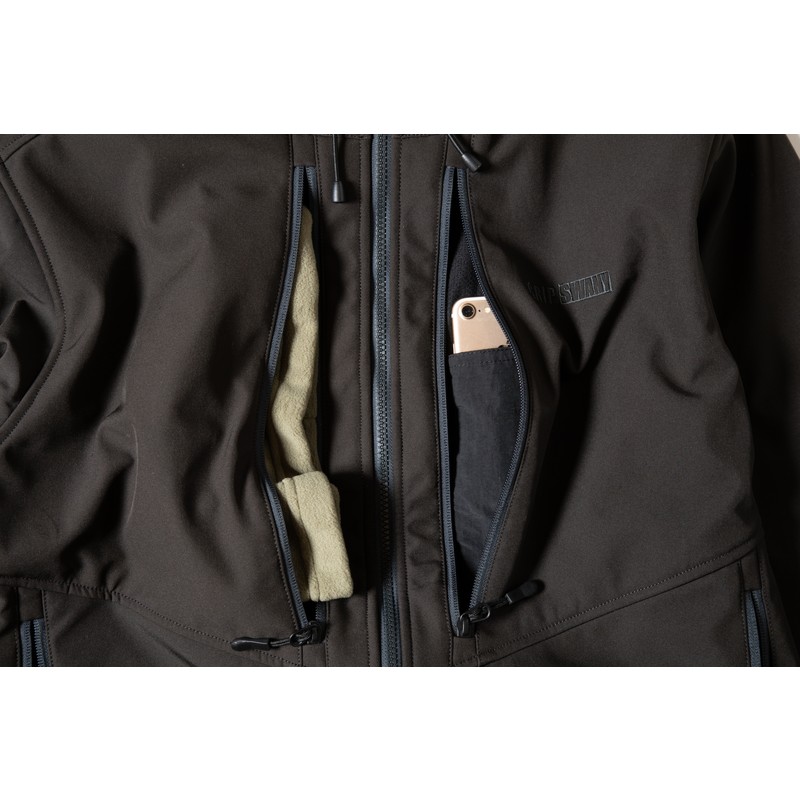 【グリップスワニー GS SOFTSHELL HOODY ブラック】 Grip Swany GS SOFTSHELL HOODY BLACK [グリップスワニー]