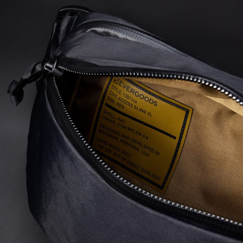 【新品未使用】EVERGOODS CAS2 X-PAC Black エバーグッズ 当日出荷可] EVERGOODS CAS2 - Civic Access Sling 2L X-PAC Black
