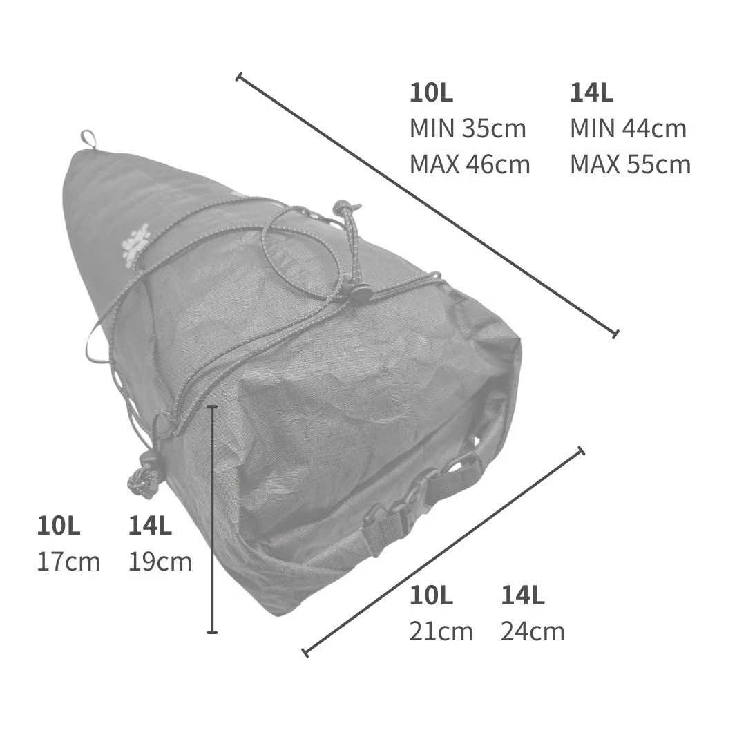 7R bags SEAT PACK ULTRA 10L - saddle bag Black [7R バッグス]