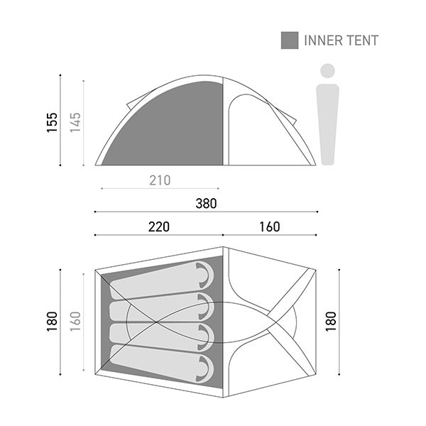 muraco BLACKBEAK4P テント＋専用グランドシート BLACK BEAK 4P