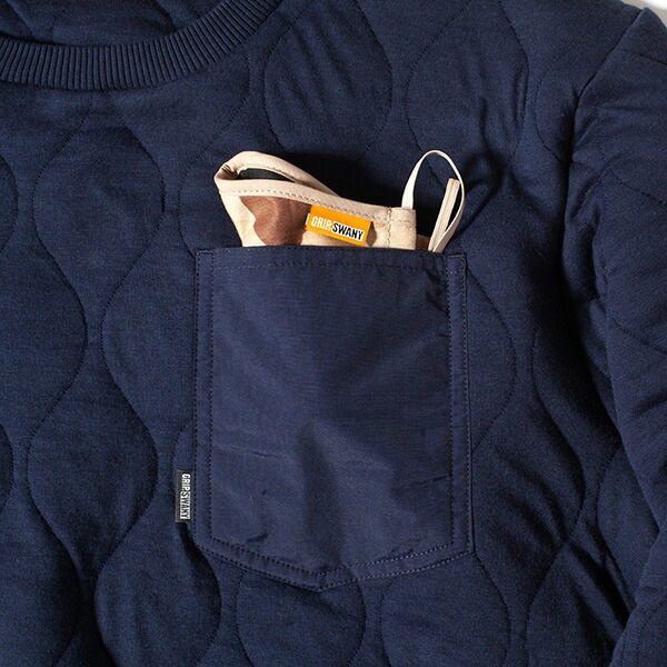 Grip Swany Camp Pocket Quilt Crew Navy [グリップスワニー] ブランド一覧,Grip Swany