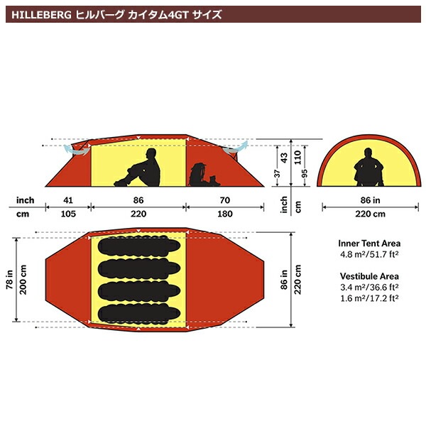 HILLEBERG Kaitum 4 GT Green [ヒルバーグ]