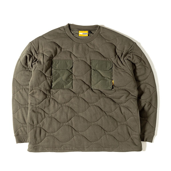 Grip Swany Gear Pocket Quilt Crew 2.0 Olive [グリップスワニー]