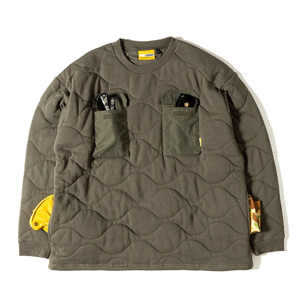 Grip Swany Gear Pocket Quilt Crew 2.0 Olive [グリップスワニー]