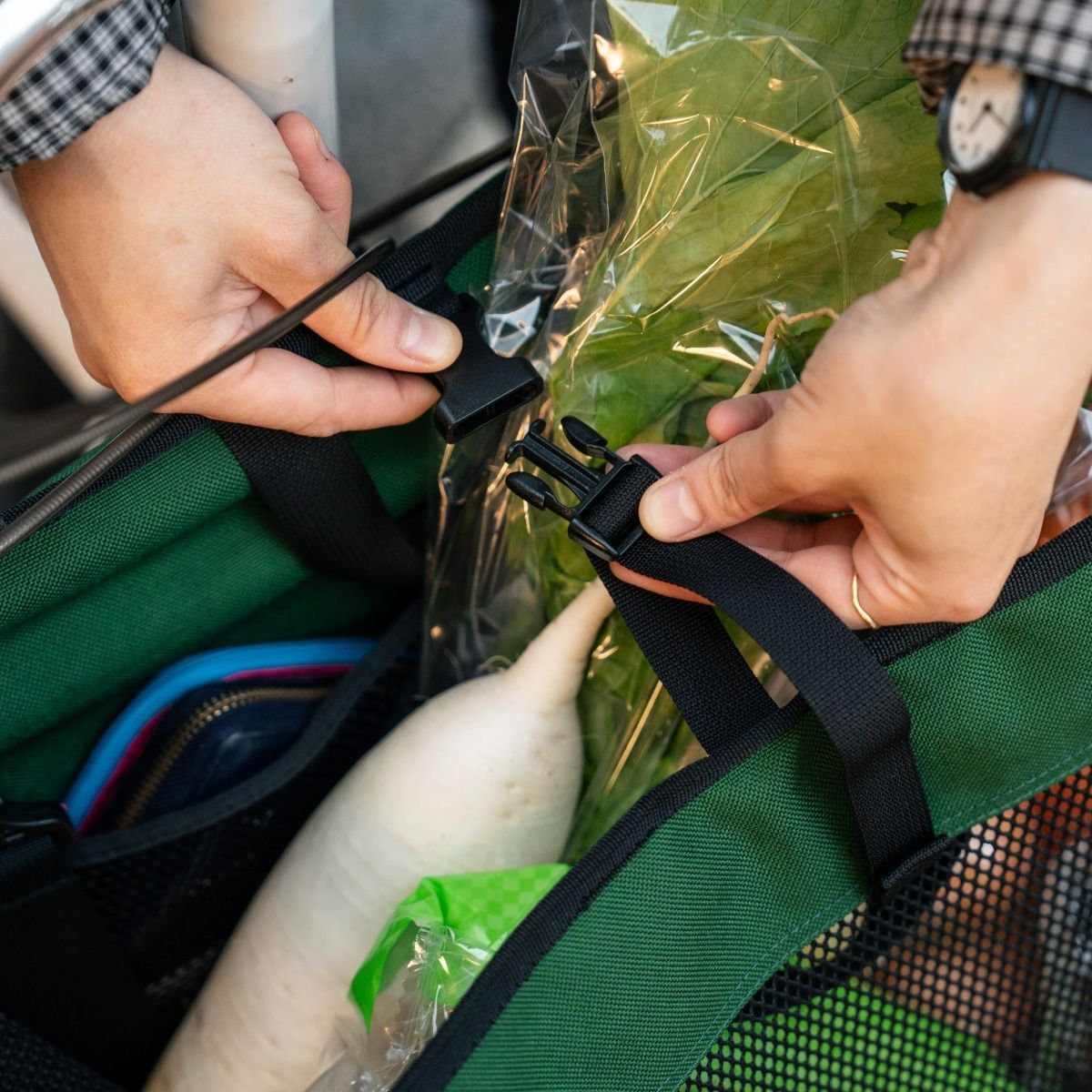 BLUE LUG brompton basket bag フレームあり forest green [ブルーラグ]