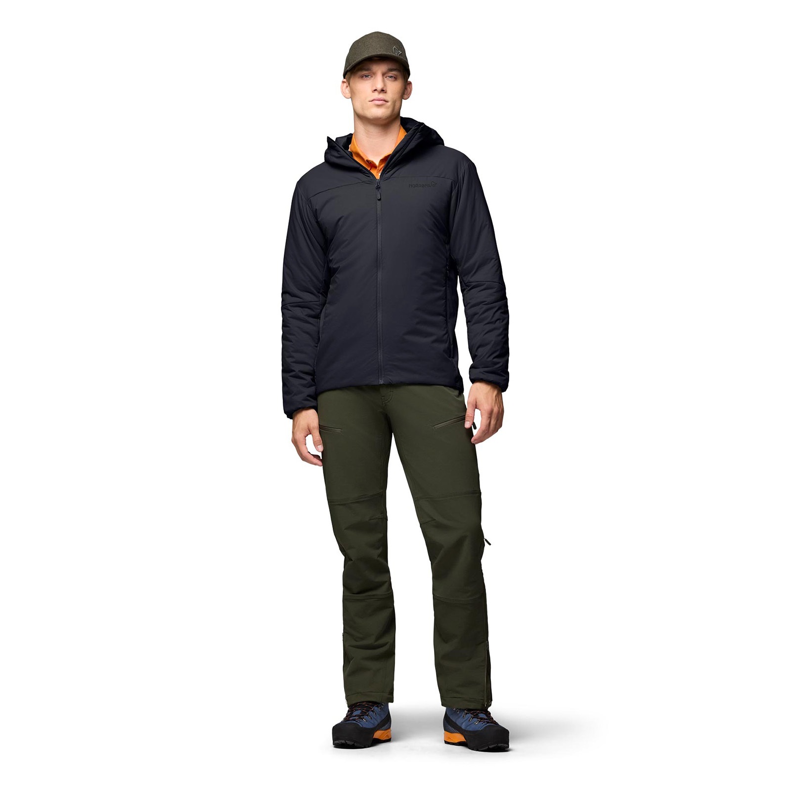 NORRONA FEMUND THERMO60 ZIP HOOD Mens Caviar [ノローナ]