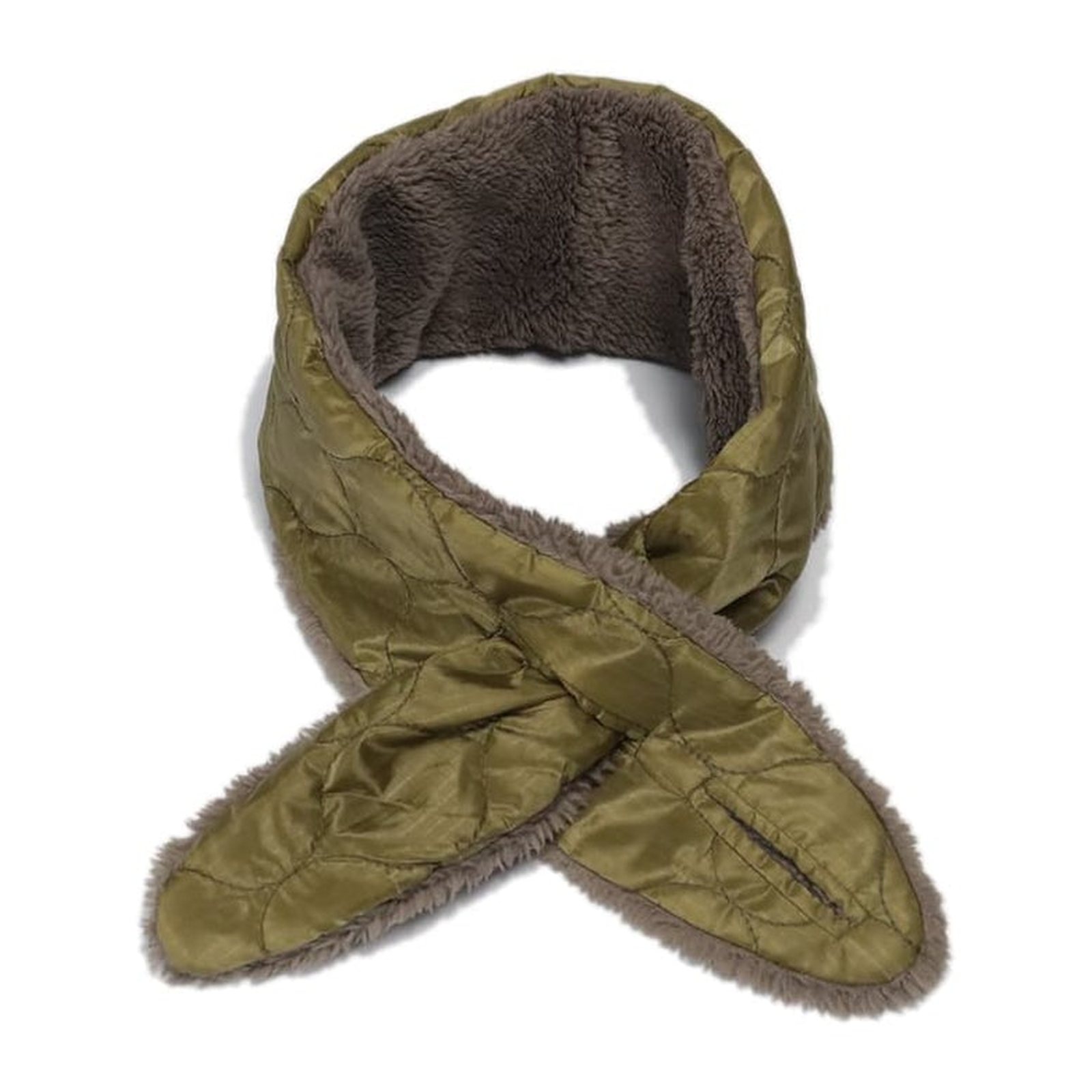 [当日出荷可] halo commodity Grid Stole Khaki [ハロコモディティ]