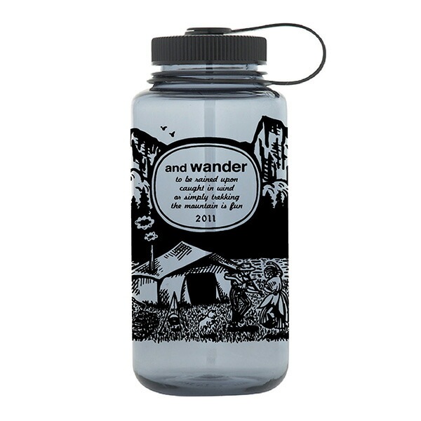 and wander and wander nalgen 1L Tritan black [アンドワンダー]