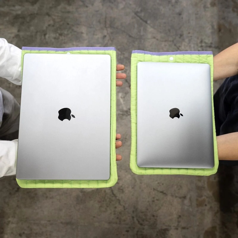 BLUE LUG padding pc sleeve 16inch navy check [ブルーラグ]