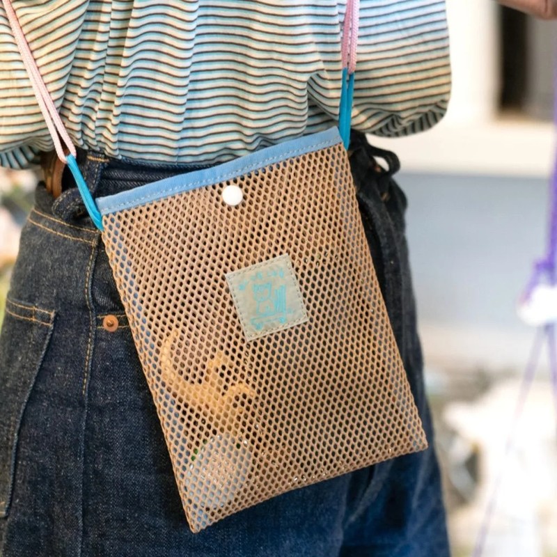 BLUE LUG mini sacoche mesh navy/purple [ブルーラグ]