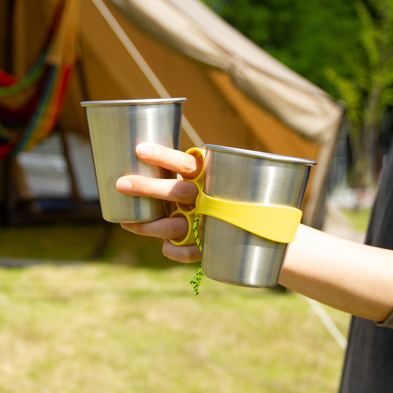 DOUBLE CUP HOLDER DOUBLE CUP HOLDER イエロー [ダブルカップホルダー]