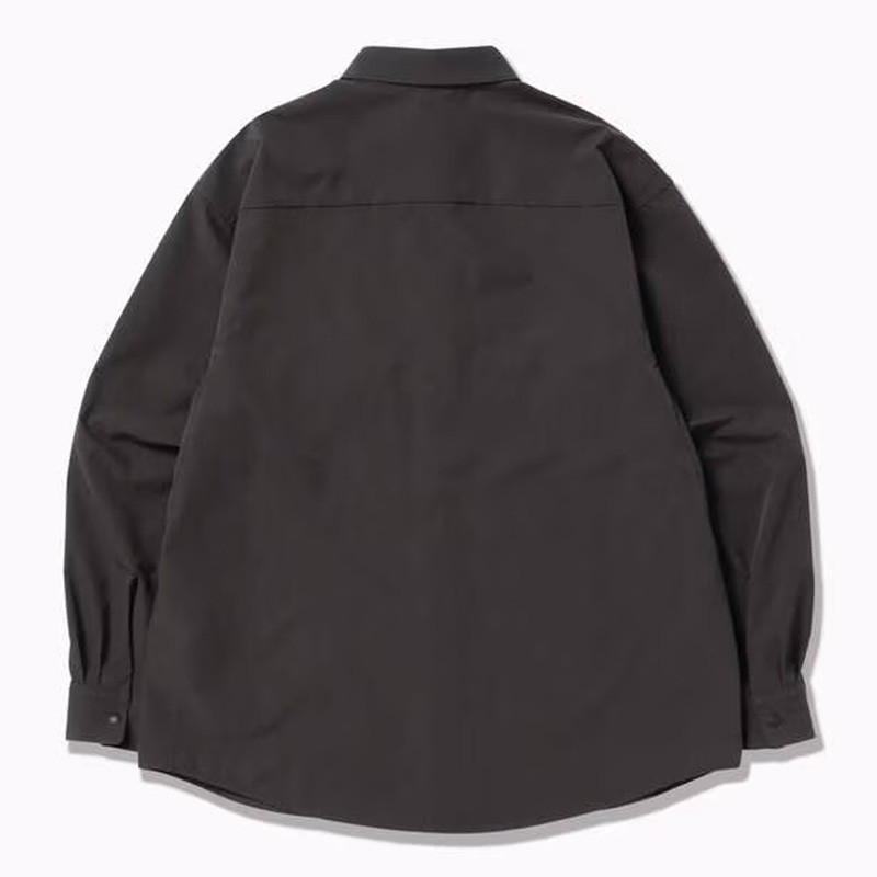 [当日出荷対応 平日12:00まで] and wander dry breathable LS shirt charcoal [アンドワンダー]