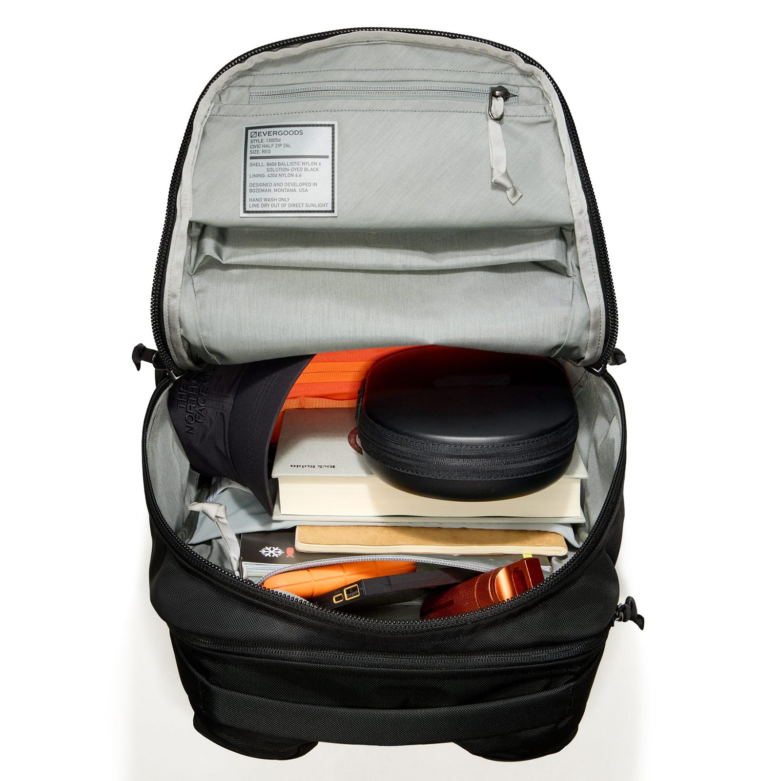 [当日出荷可] EVERGOODS CHZ26 - Civic Half Zip 26L V3 Solution Black [エバーグッズ]