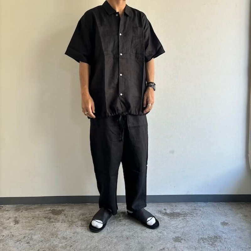 voiry SUNDAY PANTS LINEN BLACK [ヴォイリー]