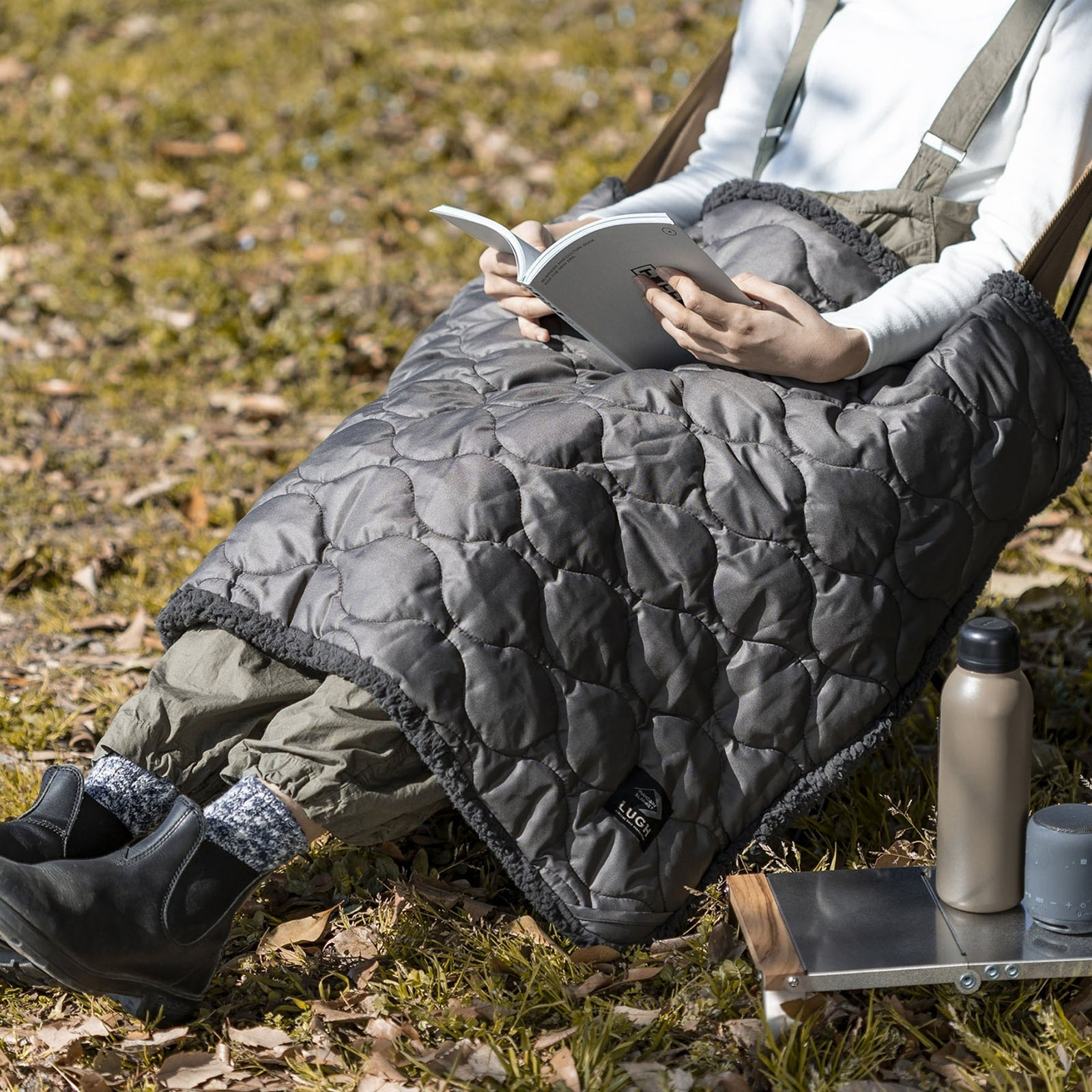 魔法瓶ブランケット　LUGHフォギーブラック LUGH 魔法瓶ブランケット classic フォギーブラック XSサイズ [ルー]