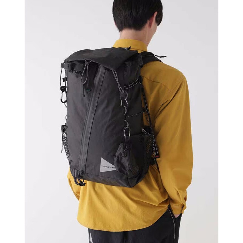 [当日出荷対応 平日12:00まで] and wander ECOPAK 30L backpack black [アンドワンダー]