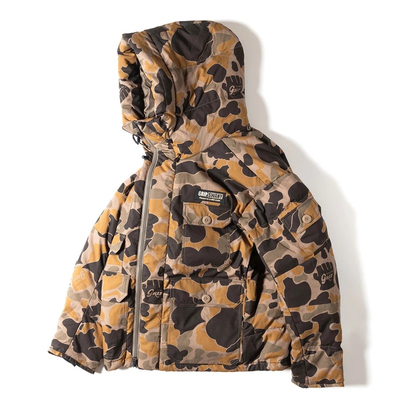 GRIP SWANY カモフラージュ ダウンジャケット M Grip Swany GS Down Jacket 6.0 Duck Camo [グリップスワニー]