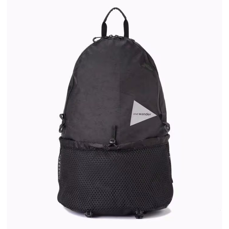 and wander ECOPAK 20L daypack black [アンドワンダー]