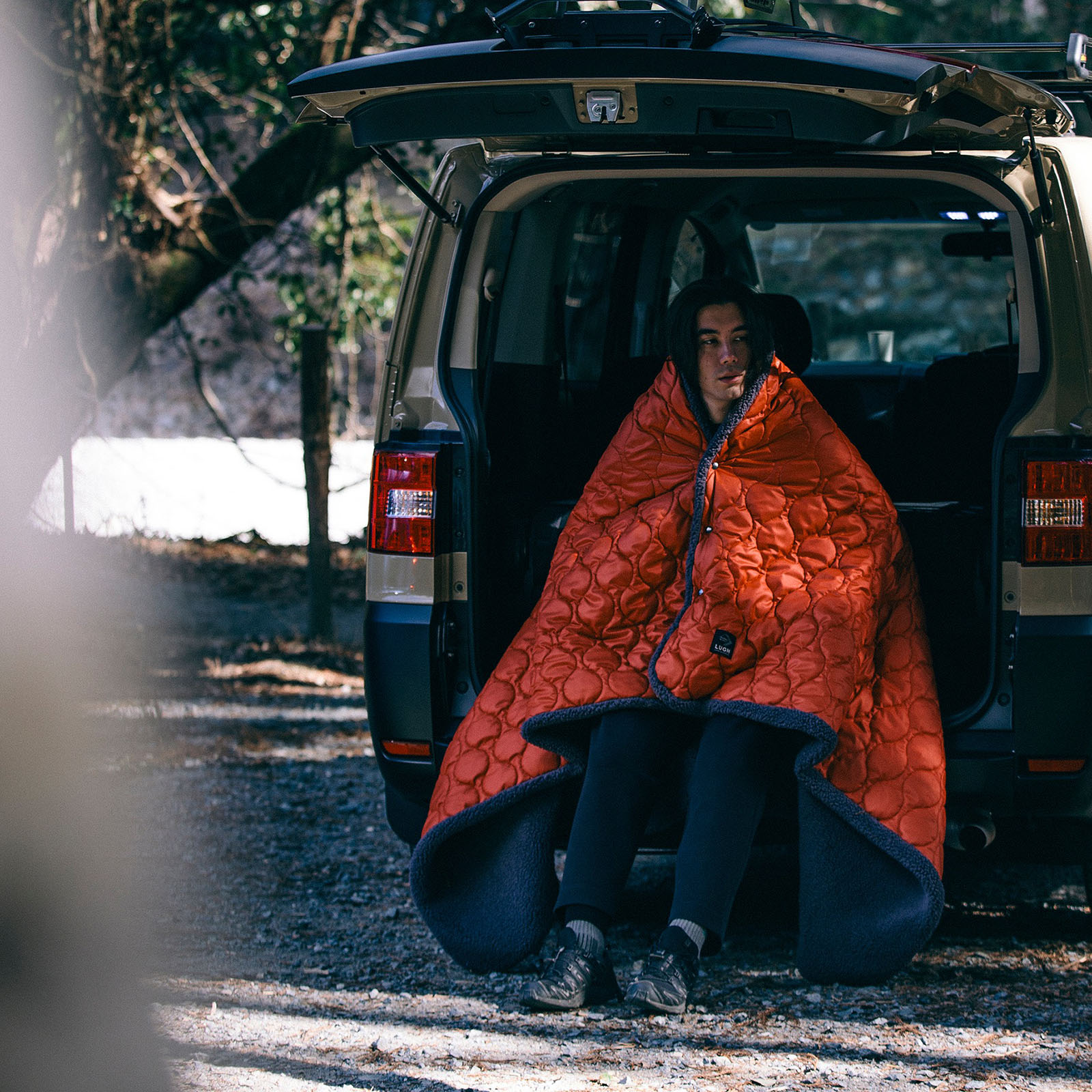 魔法瓶ブランケットＬレッド LUGH 魔法瓶ブランケット classic サンセットレッド Lサイズ [ルー]