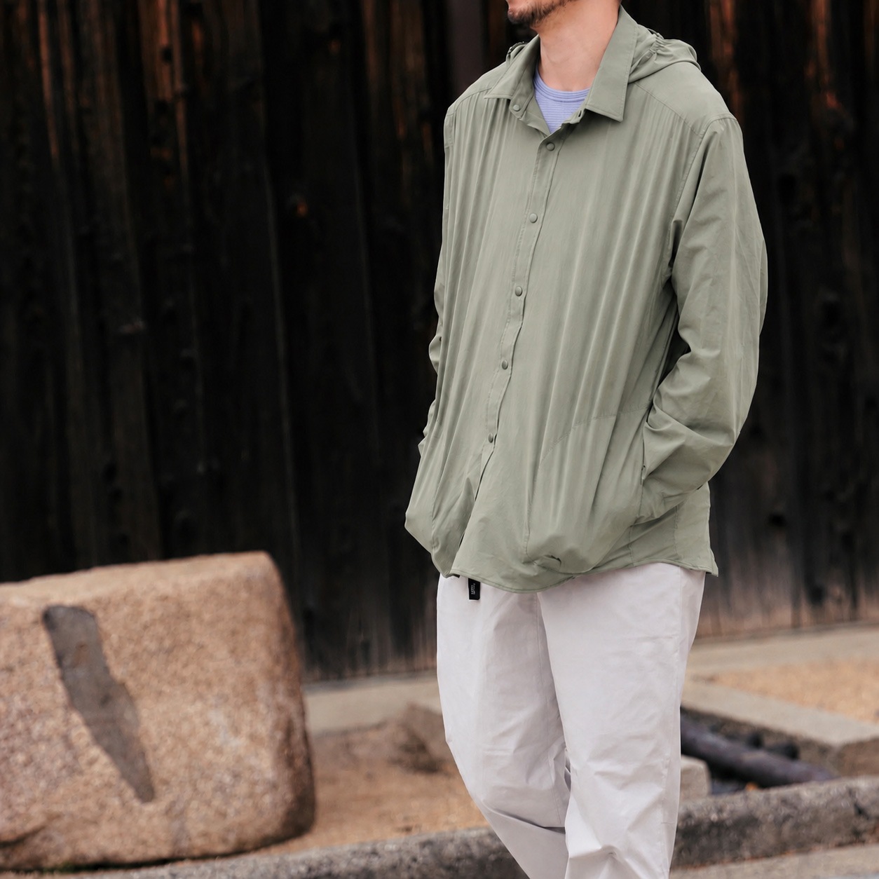 [当日出荷可] STATIC MERCED RIVER HOOD SHIRTS Oregano [スタティック]