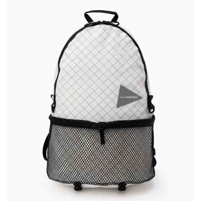 and wander ECOPAK 20L daypack off white [アンドワンダー]