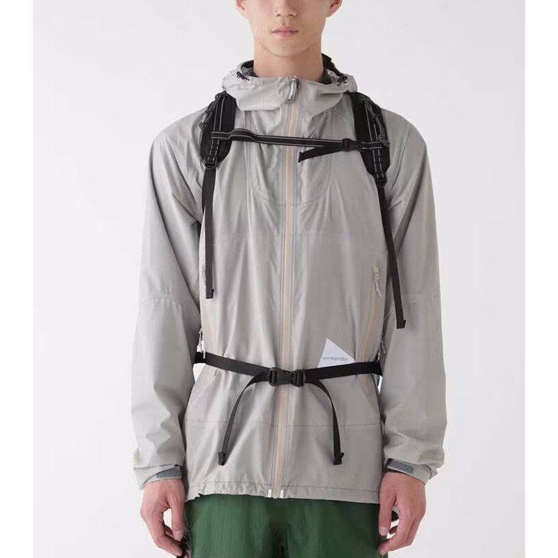 and wander ECOPAK 20L daypack off white [アンドワンダー]