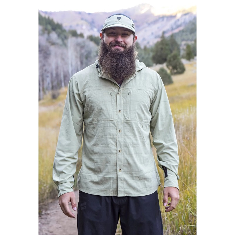 JOLLY GEAR Triple Crown Button Down Long Sleeve Evergreen