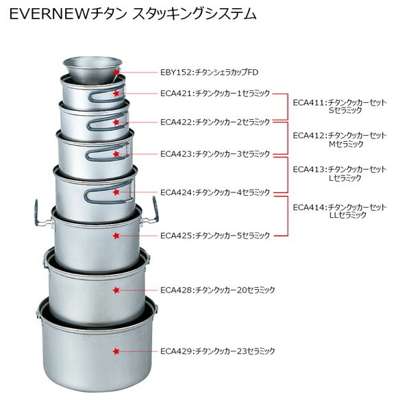EVERNEW チタンクッカー1セラミック [エバニュー]